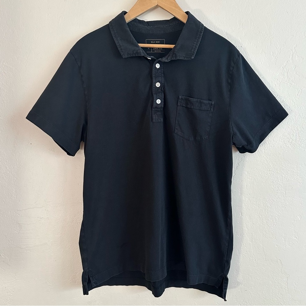 Billy Reid Black Pensacola Polo XL Slim Fit Business Casual Preppy Old Money